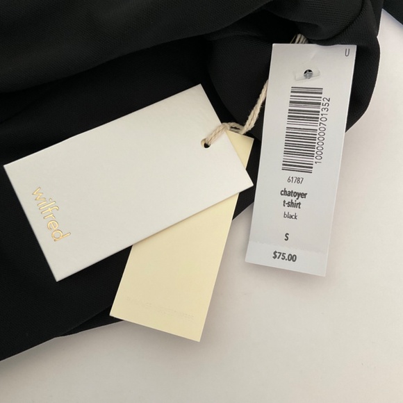 NWT Aritzia Wilifred black top tie cape kimono cardigan size Small - Picture 13 of 14